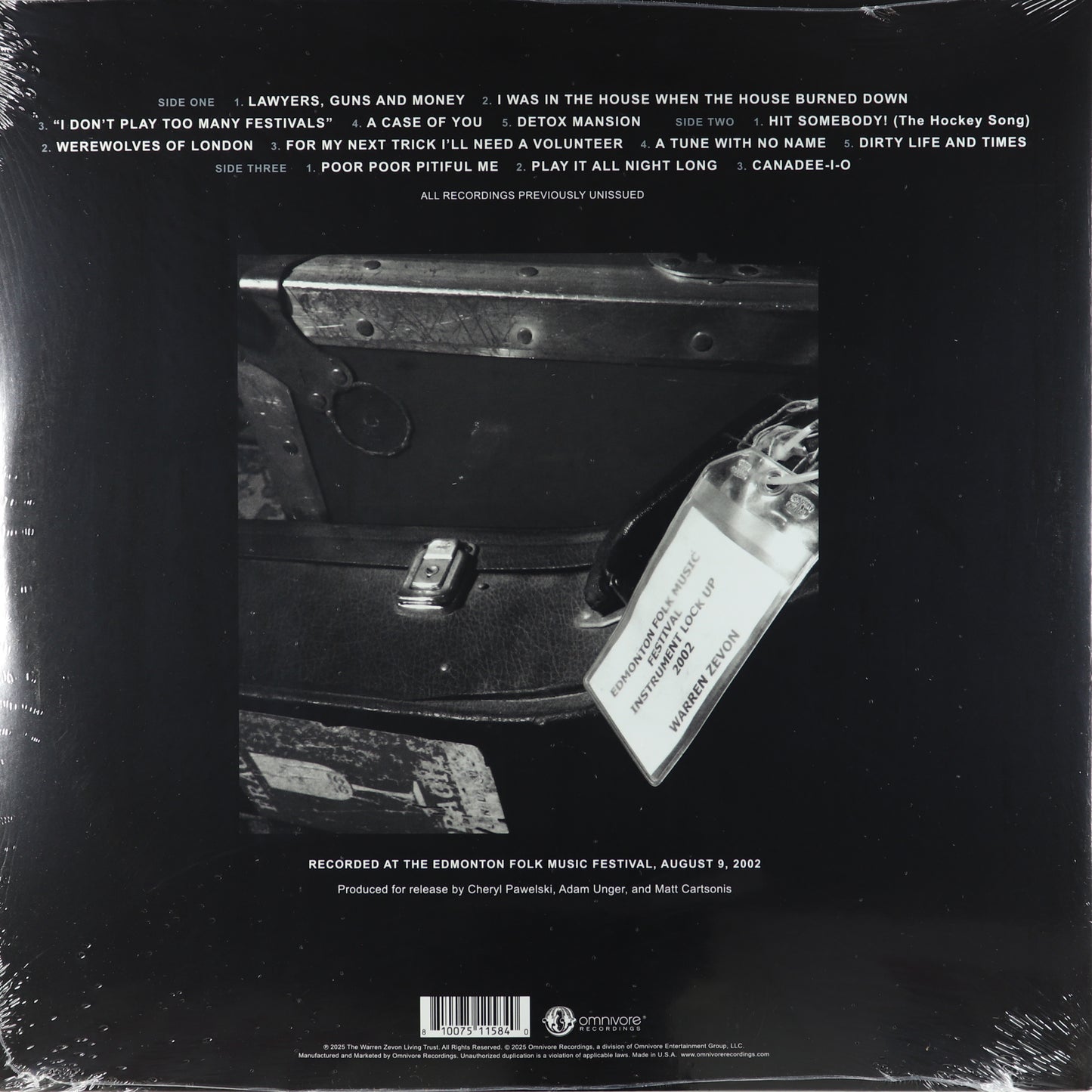 Warren Zevon-Epilogue: Live At The Edmonton Folk Music Festival