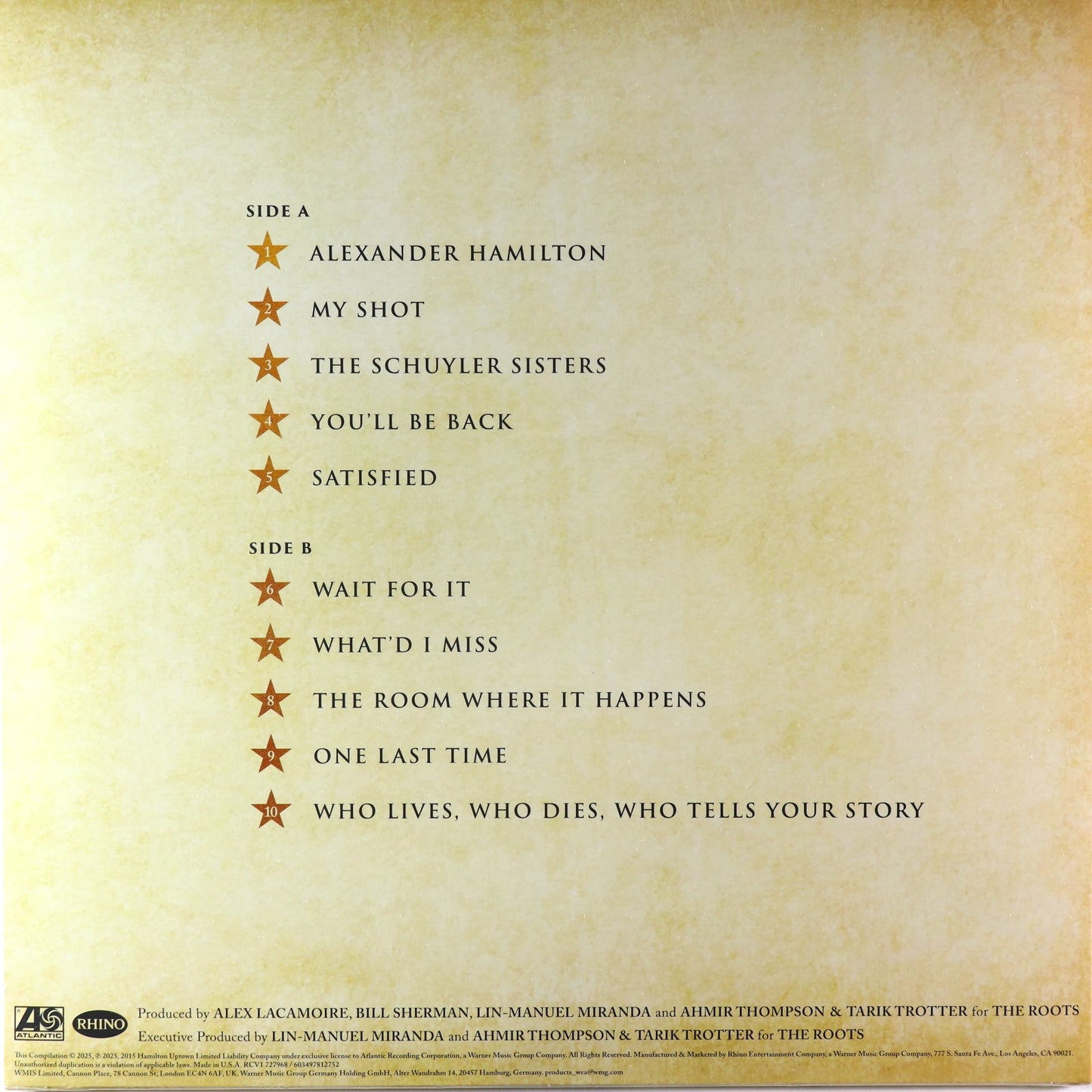 Lin–Manuel Miranda-Hamilton: 10 Shots (Highlights From The Original Broadway Cast Recording)