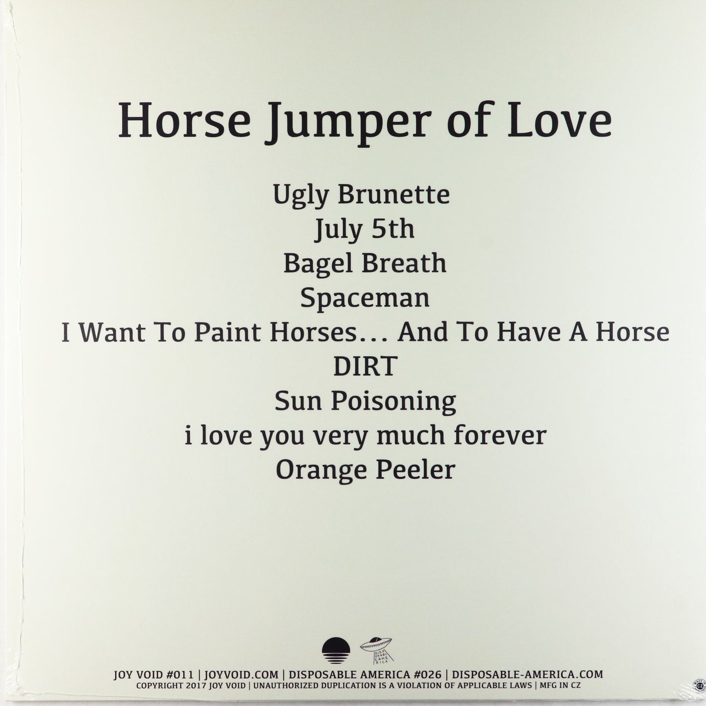 Horse Jumper Of Love-Horse Jumper Of Love